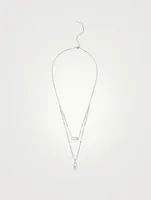 Move Uno 18K White Gold Necklace With Diamonds