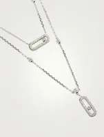 Move Uno 18K White Gold Necklace With Diamonds