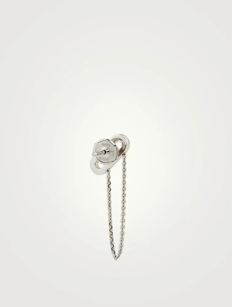 Move Uno 18K White Gold Chain And Stud Earrings With Diamonds