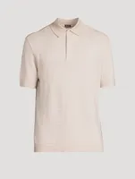 Cotton Linen And Silk Polo Shirt