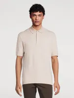 Cotton Linen And Silk Polo Shirt