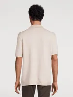 Cotton Linen And Silk Polo Shirt