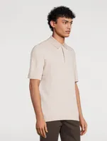 Cotton Linen And Silk Polo Shirt