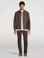 Cotton Linen And Silk Polo Shirt
