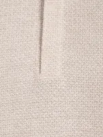 Cotton Linen And Silk Polo Shirt