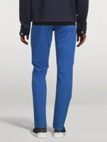 Stretch Gabardine Straight-Leg Jeans