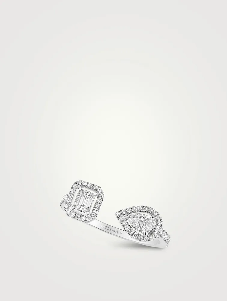 My Twin Toi & Moi 18K White Gold Ring With Diamonds