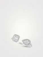 My Twin Toi & Moi 18K White Gold Ring With Diamonds