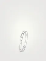 Move Romane 18K White Gold Bangle With Diamonds