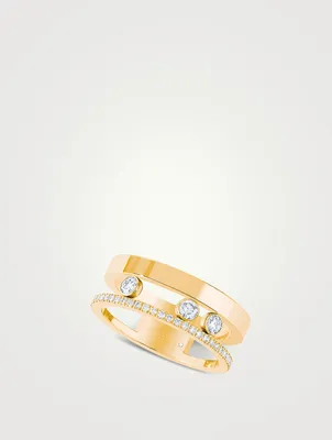 Move Romane 18K Gold Ring With Diamonds