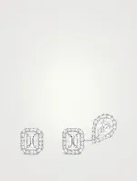 My Twin 1+2 18K White Gold Diamond Earrings