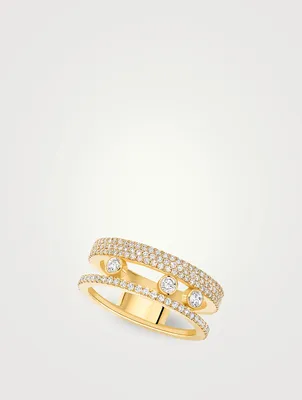 Move Romane 18K White Gold Pavé Ring With Diamonds
