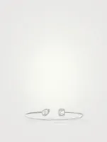 My Twin Toi & Moi 18K White Gold Thin Bangle With Diamonds