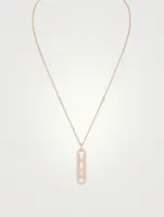 Move 10th 18K Rose Gold Pavé Necklace With Diamonds