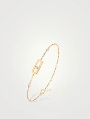 Move Uno 18K Rose Gold Bracelet With Diamonds