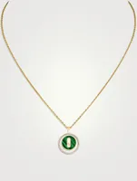 Lucky Move 18K Gold Necklace With Malachite And Diamonds