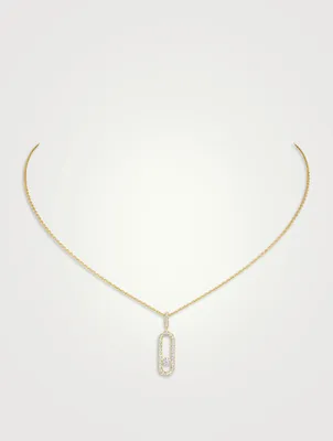 Move Uno 18K Gold Pavé Necklace With Diamonds