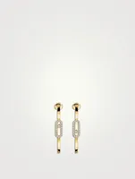 Move Uno 18K Gold Hoop Earrings With Diamonds