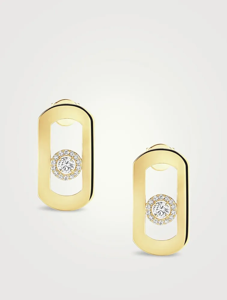 So Move 18K Gold Earrings With Diamonds
