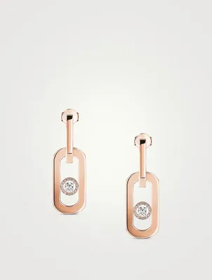 So Move 18K Rose Gold XL Earrings With Diamonds