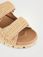 Raffia Slide Sandals