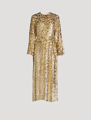 Odina Silk Lurex Long Dress