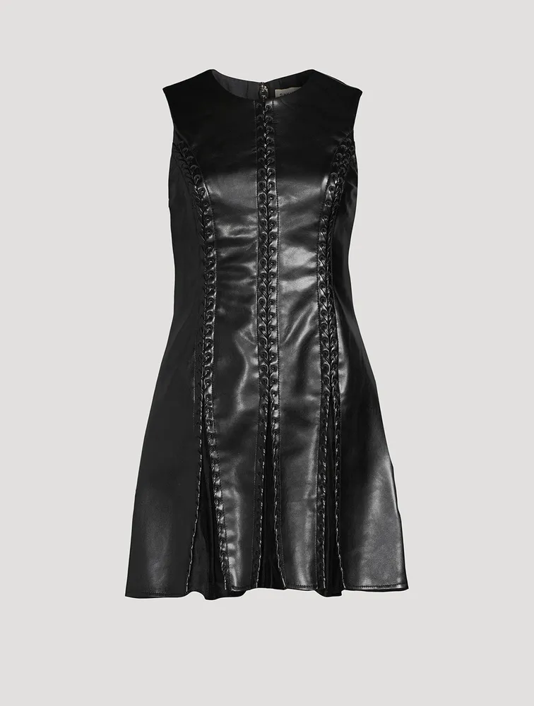 SIMKHAI Remmie Faux Leather Mini Dress