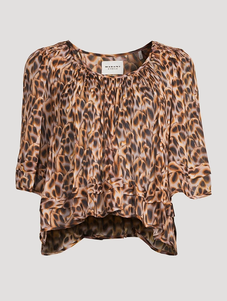 Roxini Blouse Cheetah Print