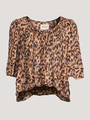 Roxini Blouse Cheetah Print