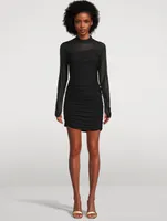 Ruched Jersey Mini Dress