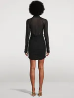 Ruched Jersey Mini Dress