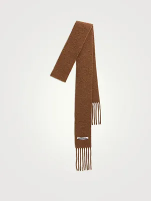 Wool And Alpaca Skinny Scarf