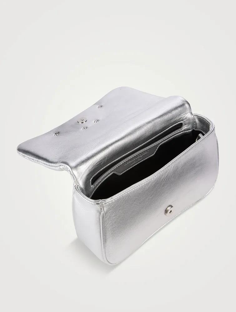 Mini The Seal Metallic Leather Shoulder Bag