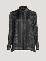 Silk Shirt In Barocco Print