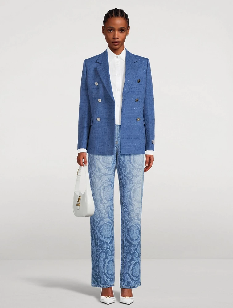 Straight-Leg Jeans In Barocco Print