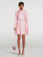 Belted Silk Shirt Dress In Barocco Print