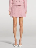 Bouclé Tweed wrap Mini Skirt