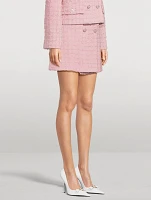 Bouclé Tweed wrap Mini Skirt