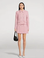 Bouclé Tweed wrap Mini Skirt