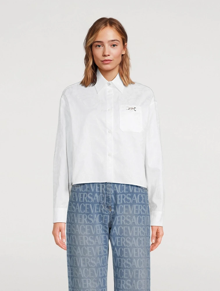 Barocco Jacquard Cropped Shirt