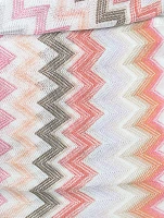 Draped Mini Dress Zig Zag Print