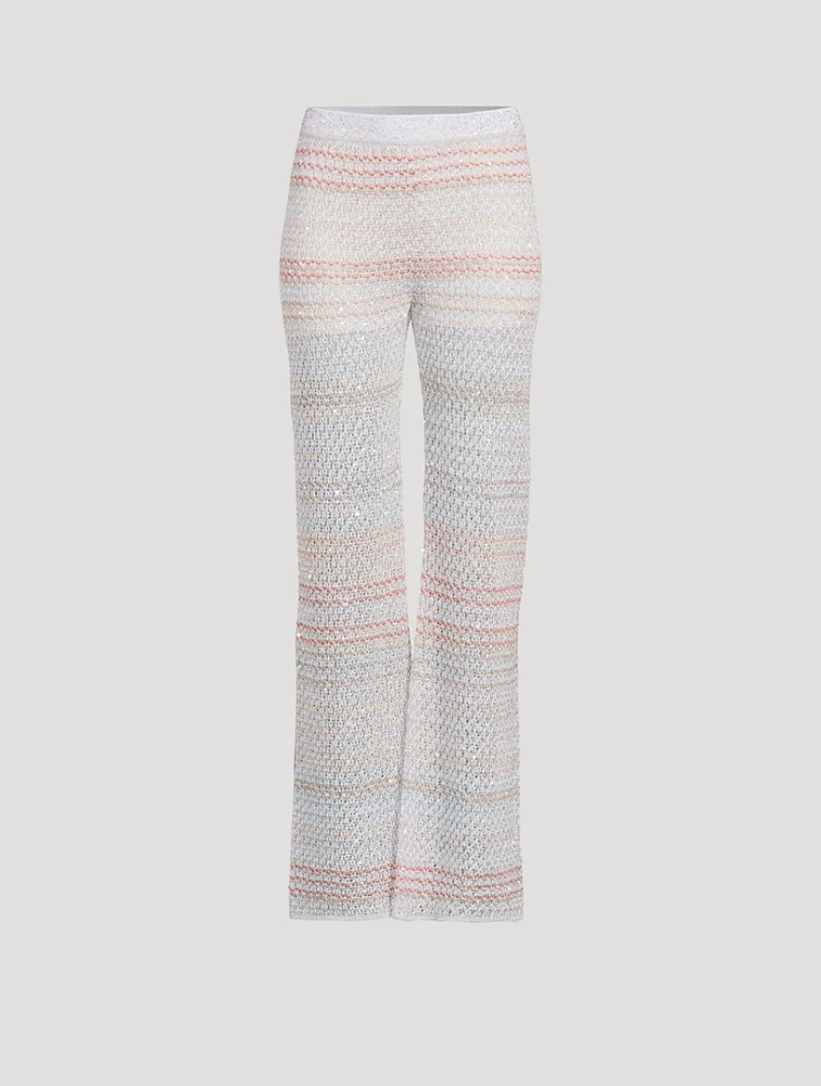 Sequin Mesh Trousers