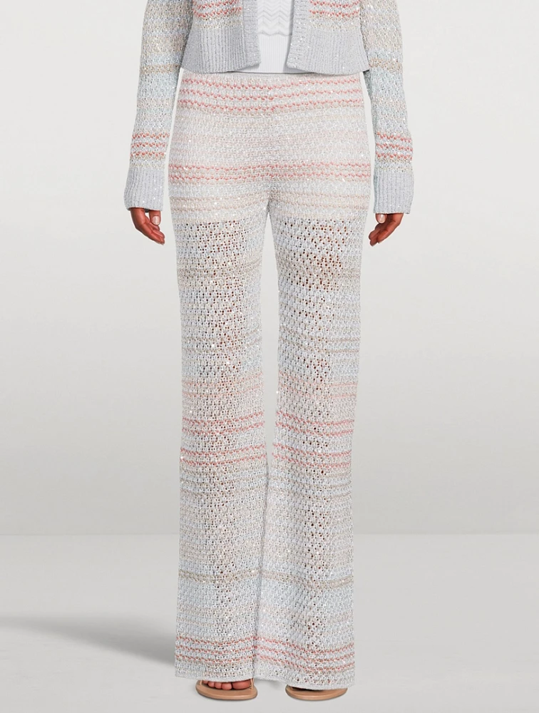 Sequin Mesh Trousers