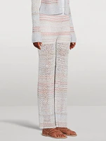 Sequin Mesh Trousers