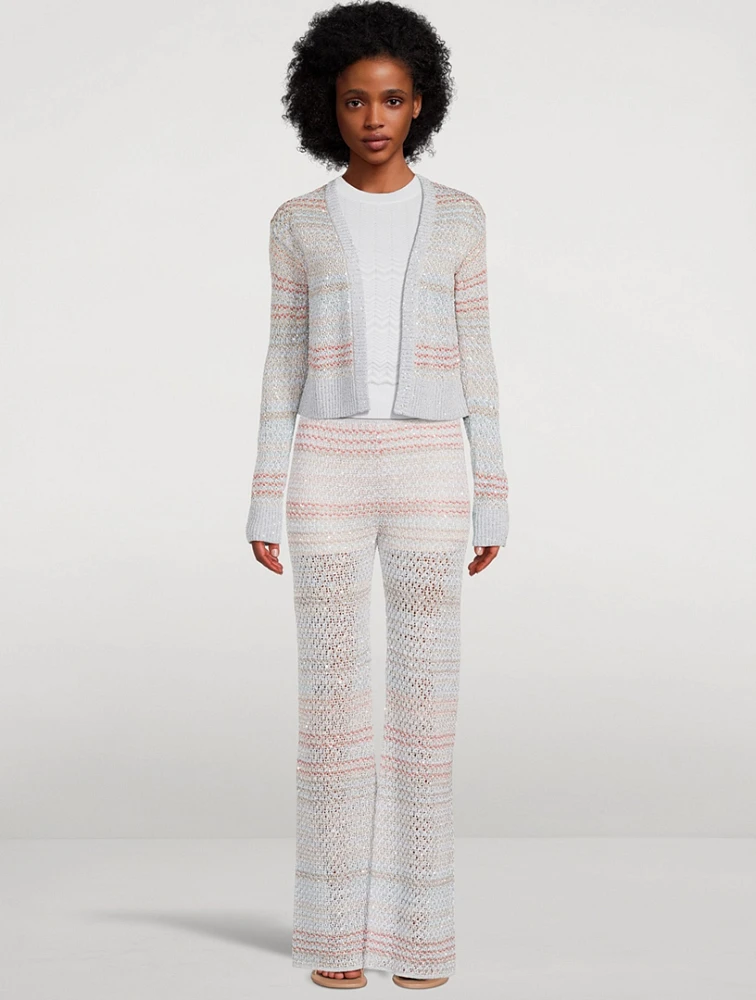 Sequin Mesh Trousers