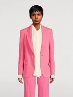 Wool Single-Button Blazer