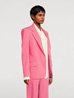 Wool Single-Button Blazer