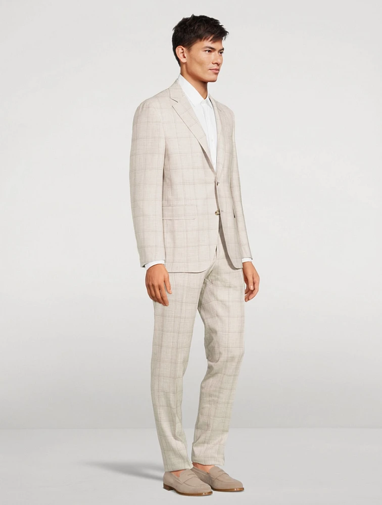 Wool Silk And Linen Two-Piece Suit