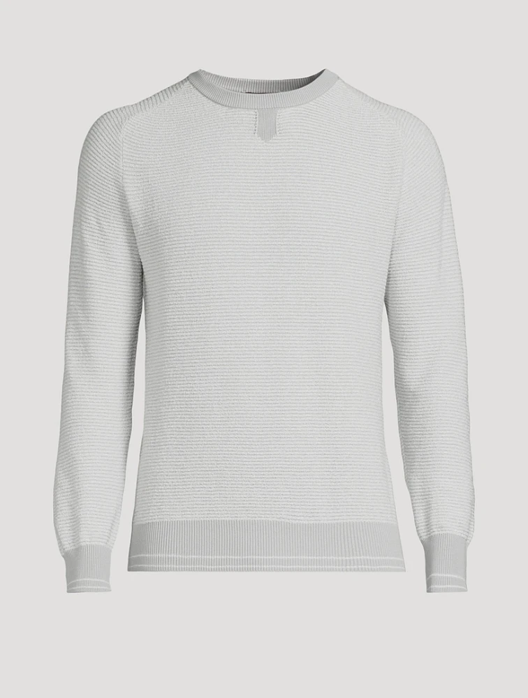 Jacquard Cotton-Blend Sweater