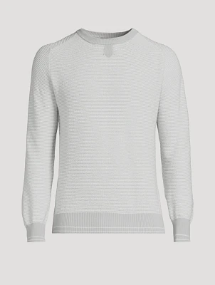 Jacquard Cotton-Blend Sweater